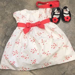 🌺 3-6 month Gymboree dress w/shoes & headband 🌺